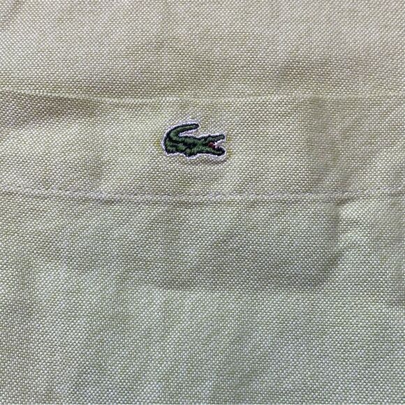 Lacoste Vintage Light Green Long Sleeve Button Down Shirt Size 42 - Picture 8 of 14